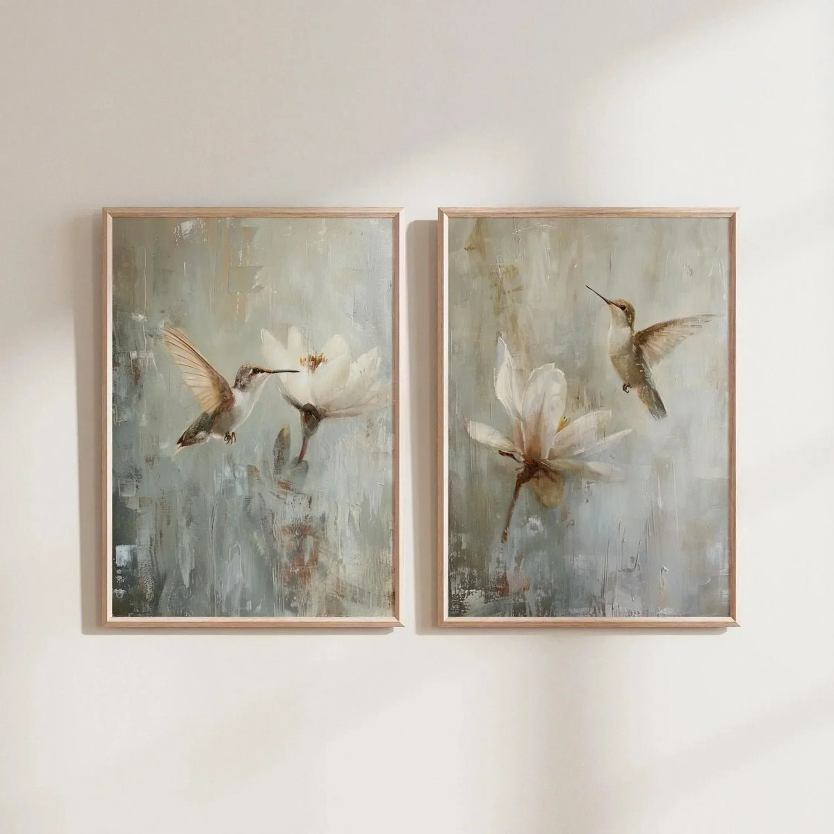Retro Hummingbird Canvas Prints for Home Decor