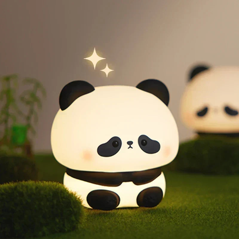 Panda LED Night Light Cute Silicone USB Rechargeable Lamp