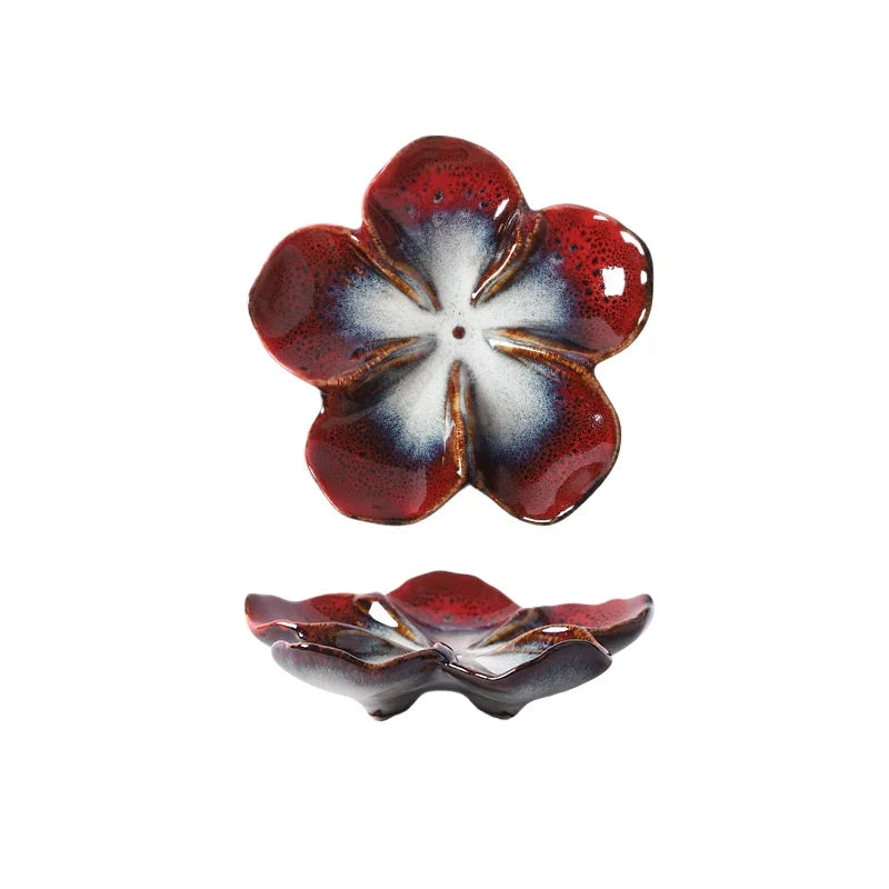 Vintage Flower Shaped Ceramic Dipping Sauce Dish