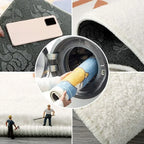 VIKAMA Non-Slip Green Leaf Bathroom Mat Machine Washable