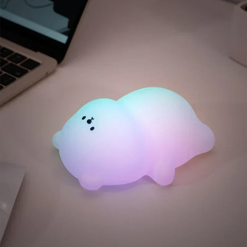 Panda LED Night Light Cute Silicone USB Rechargeable Lamp