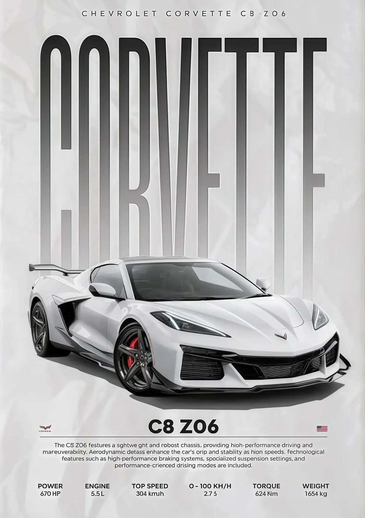 W16 750S Canvas Painting Sports Car Wall Art