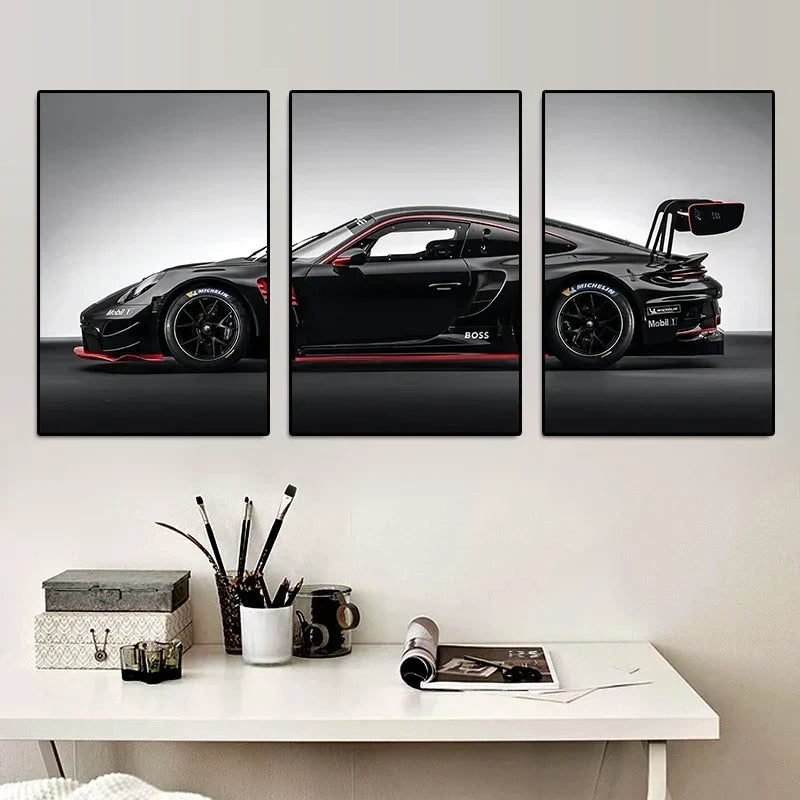 Vintage Industrial Car Series Canvas Art Poster Set
