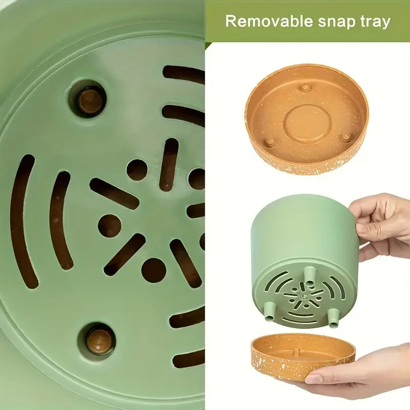 Indoor Plastic Planters with Drainage Holes and Saucer