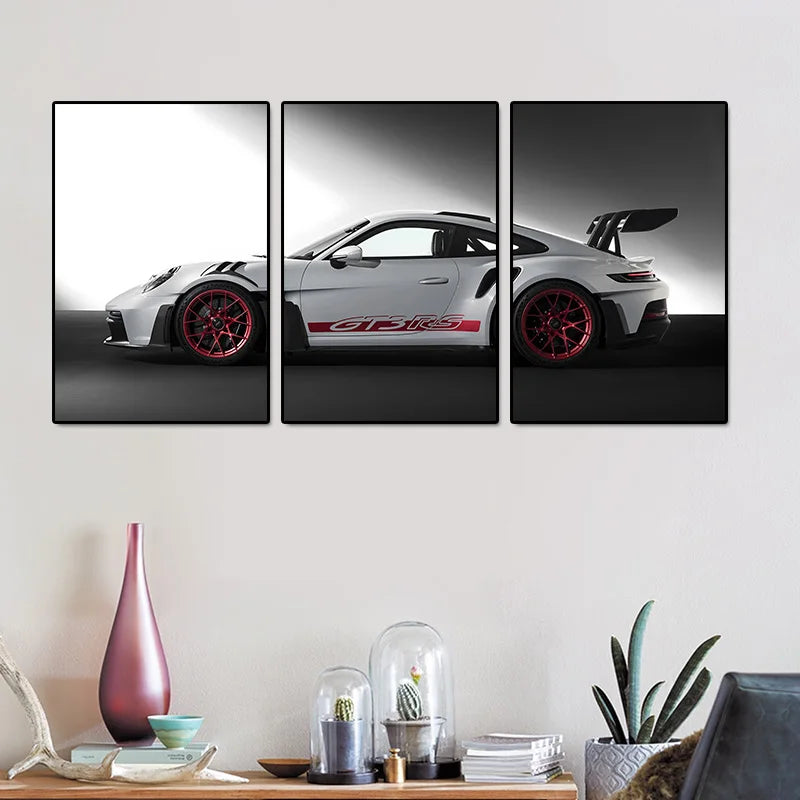 Vintage Industrial Car Series Canvas Art Poster Set